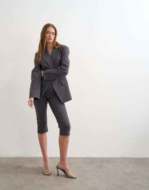 Topshop - Blazer d'ensemble cintré épuré - Anthracite, 2 de 4