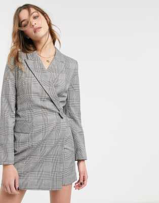 checked blazer dress