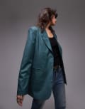 [Topshop] Topshop blazer in green 12 green