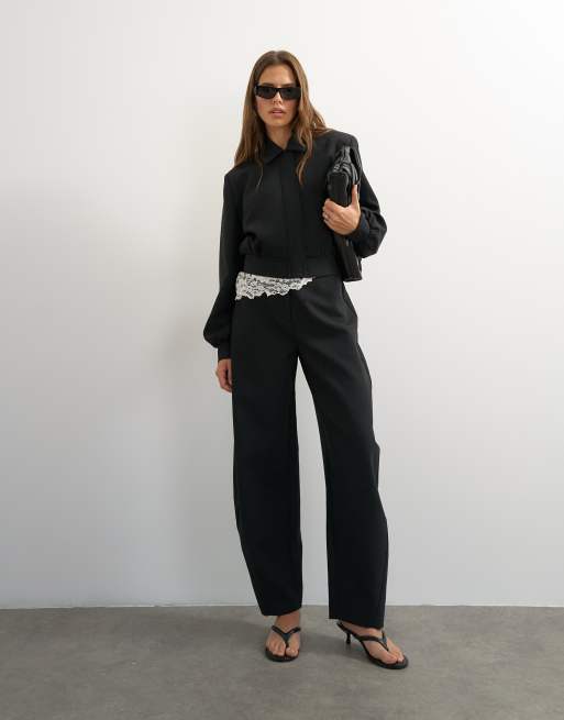 Topshop Blazer mit Reißverschluss in Schwarz, 3 von 4