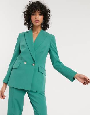 tailleur femme vert menthe
