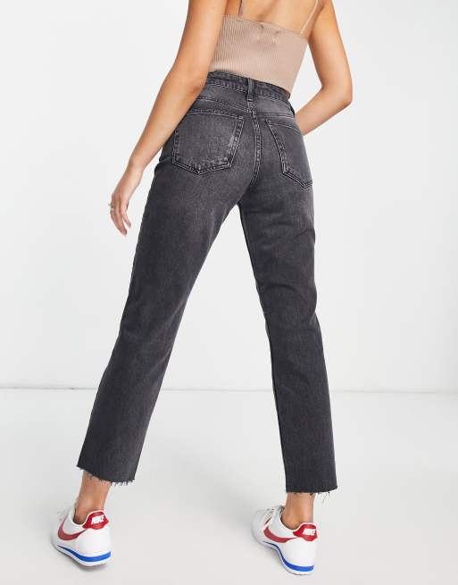 Topshop – Bleksvarta, ankellånga, raka jeans med medelhög midja, 2 av 4