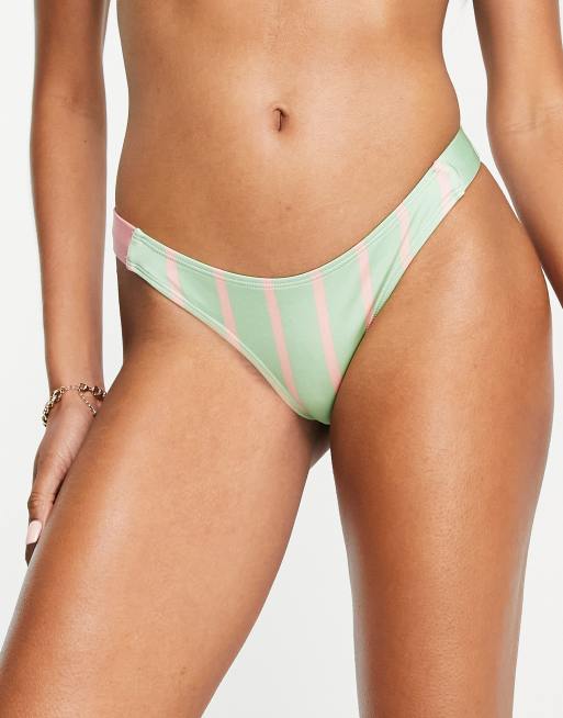 ellesse Lemino bikini bottom in pink and orange fade-Multi