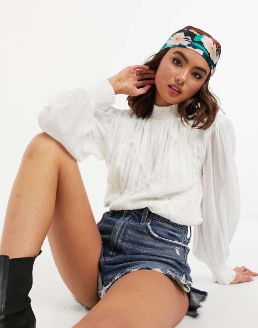 Topshop - Blondebluse i ecru