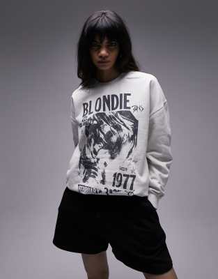 Topshop white clearance sweatshirt