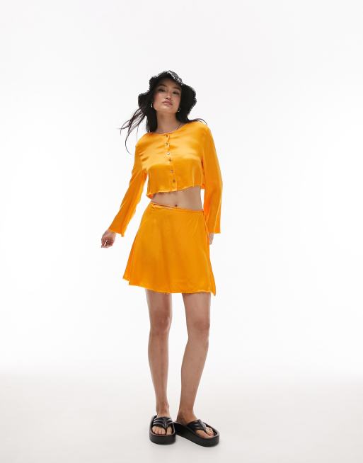 topshop orange blouse