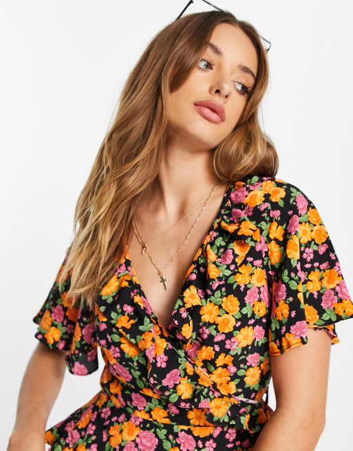 topshop orange blouse