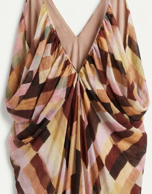 Topshop – Blouson-Maxikleid mit perlenbesetzter Rückseite und Mosaikmuster, 8 von 8