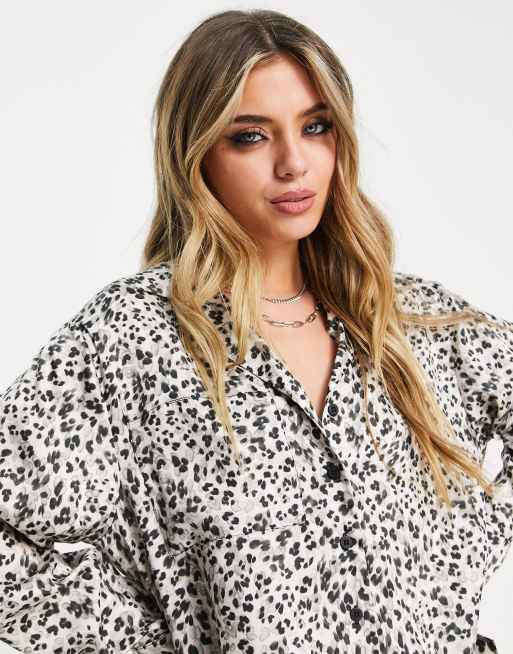 Leopard print top clearance topshop