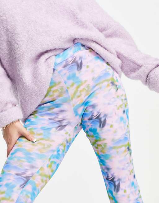 Monki glitter flare pants in multi - part of a set