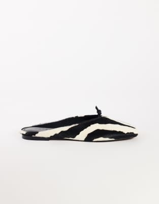 Topshop Blythe Knotted Flat Mule In Multi
