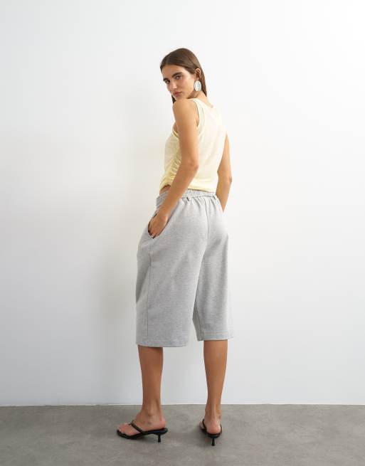 Topshop board shorts in grey marl, 4 of 5