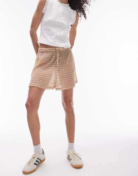 Topshop - Boardshort de plage froissé à carreaux vichy - view 1
