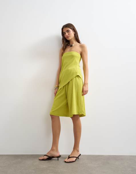 Topshop - Boardshorts verdes texturizados (parte de un conjunto) - view 1