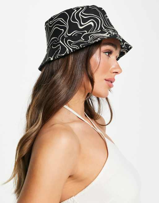 Topshop - Bob à imprimé ondulé - Noir, 3 de 4