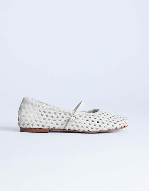 Topshop - Bobbi - Ballerine in pelle color latticello