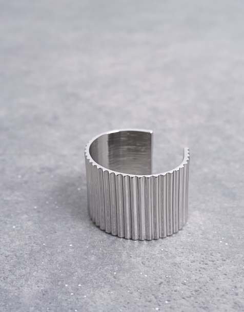 Topshop bobbi bangle in silver tone - view 1