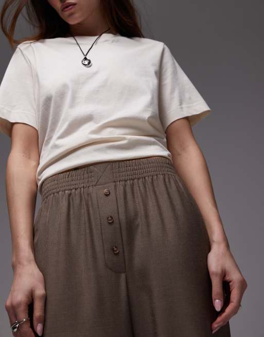 Topshop bobbi boxer sweatpants in chocolate, 4 of 5