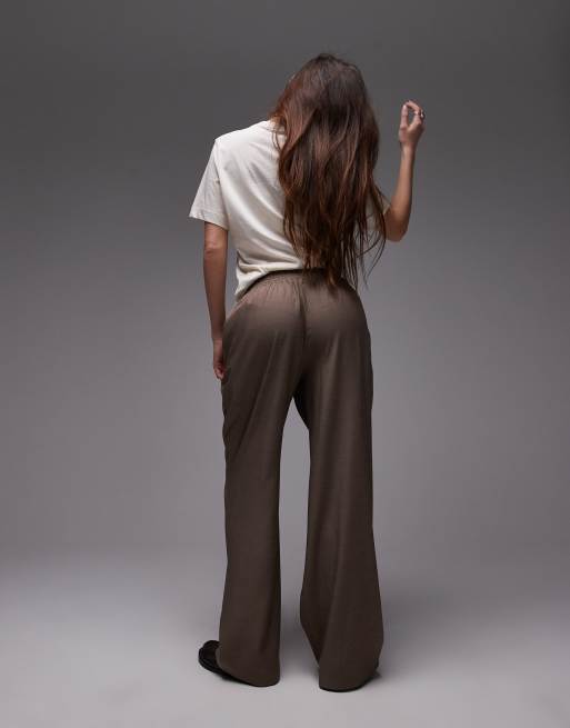 Topshop bobbi boxer sweatpants in chocolate, 5 of 5