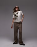 [Topshop] Topshop Bobbi boxer trackies in chocolate-Neutral 10 chocolate