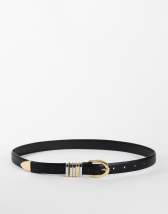 Topshop Bobbi faux leather multi keeper belt in black