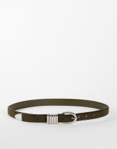 Topshop Bobbi suedette multi keeper belt in khaki