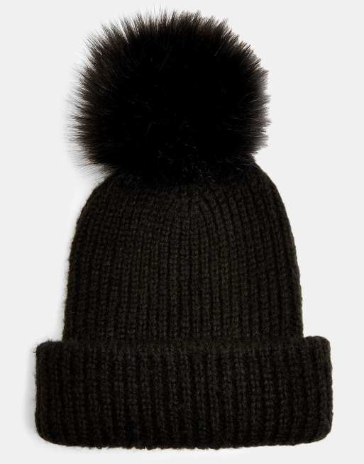 Fur bobble store hat topshop