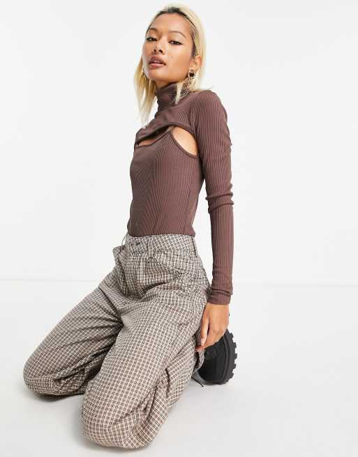 Topshop - Body 2 in 1 color cioccolato