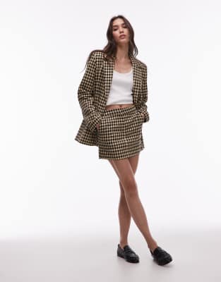 Topshop Bold Check Pelmet Skirt In Multi