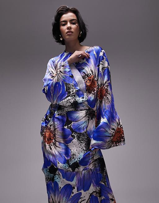 Ruched Bold Flower Maxi Dress Ruched Bold Flower Maxi Dress