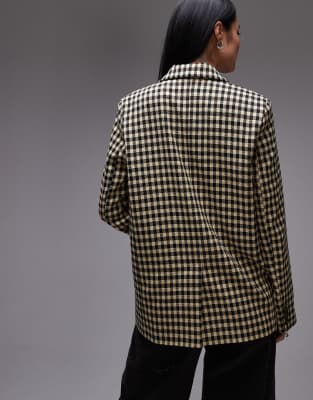 Topshop bold plaid tailored blazer in multi
