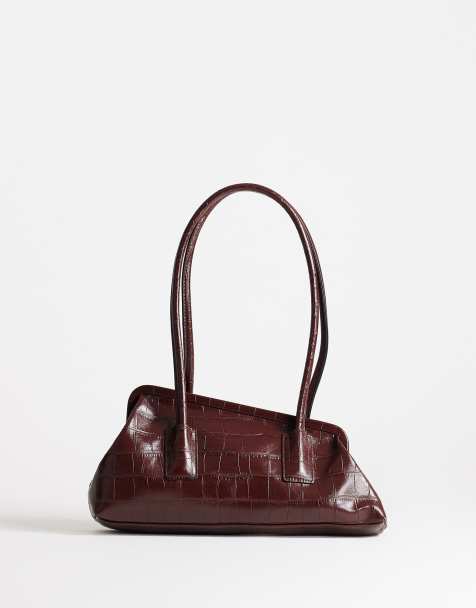 Topshop - Bolso de hombro angular mediano Sophie en chocolate - view 1