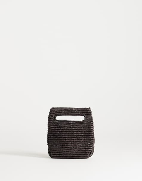 Topshop - bolso pequeño de mano Stella de paja en chocolate - view 1