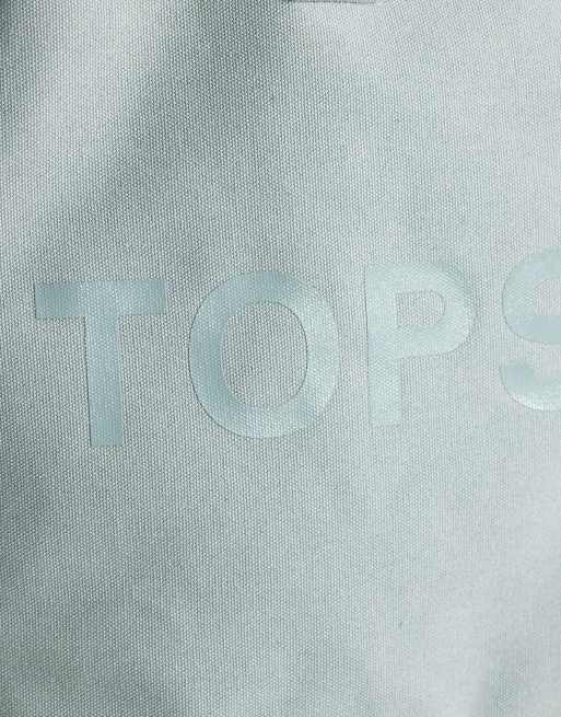 Topshop - Bolso tote grande gris de lona, 4 de 4