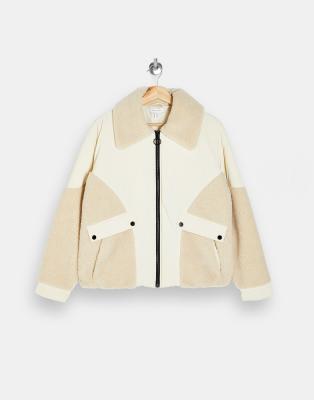 cream aviator jacket topshop