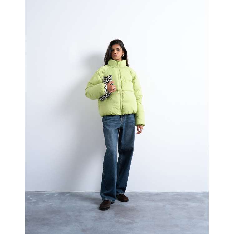 Blouson Bomber Topshop Vert Kaki - Taille 8 - Occasion En Très Bon état - Style Décontracté