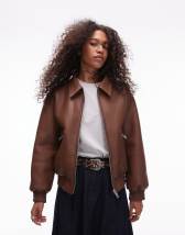 Bomber River Island Couleur Bordeaux - Style Simili Daim - Taille 14 - Neuf Sans étiquettes