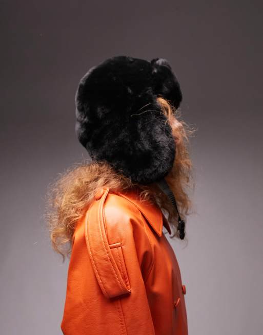 Topshop - Bonten pilotenpet in zwart, 2 van 4