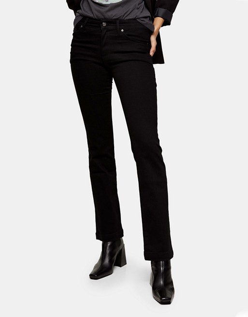 Topshop bootcut jeans in black | ASOS