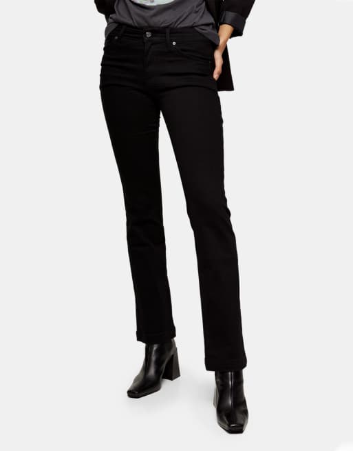 Topshop Bootcut Jeans in Black | ASOS