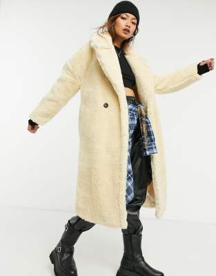 topshop maxi tailored coat in red