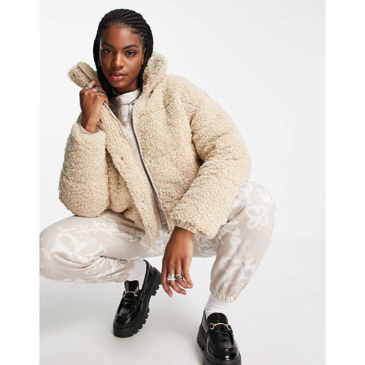 Fluffy store puffer coat