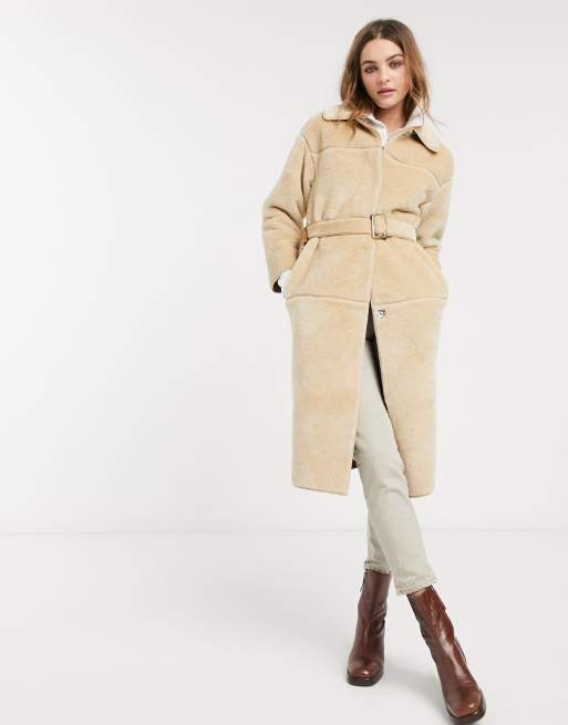 Topshop on sale midi coat