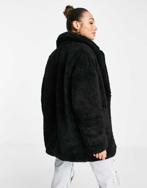 Black borg store midi coat