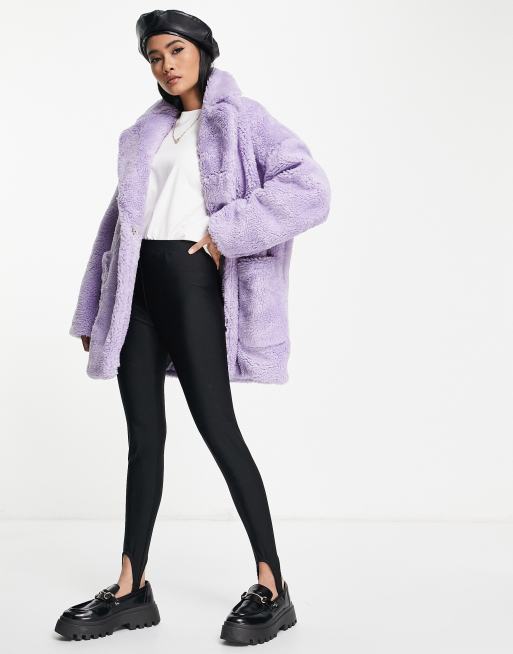 Topshop + Petite Borg Coat in Lilac