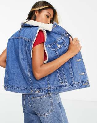 denim gilet ladies