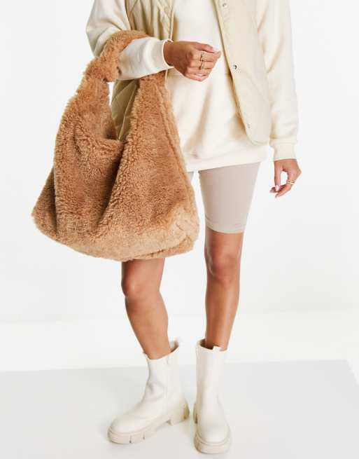 slouch shoulder bag in brown ASOS