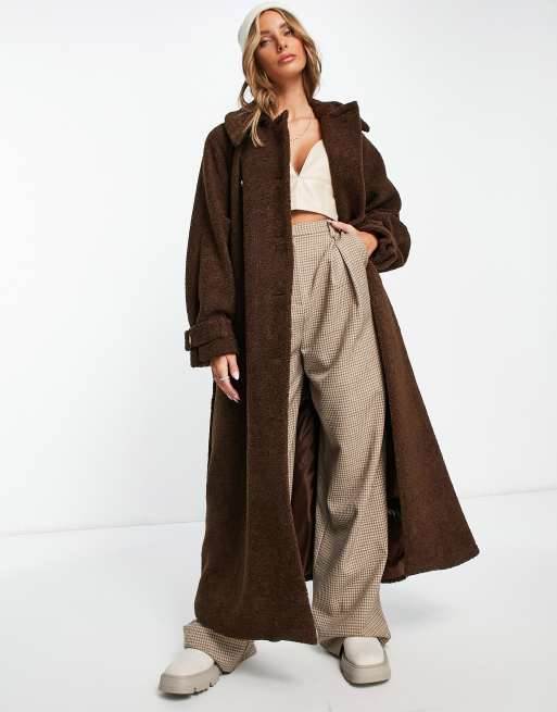 trench coat in chocolate ASOS