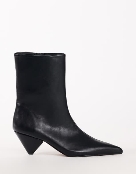 Topshop - Botines Kiki con tacón cónico en negro - view 1