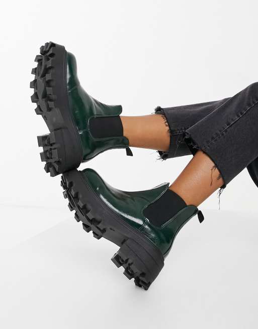 Bottines vert bouteille new arrivals